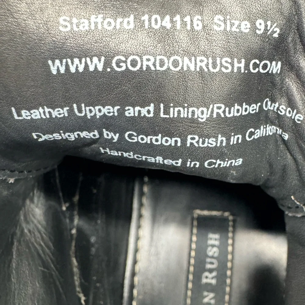 Gordon Rush Stafford Wingtip Gray Suede Leather Boots Size 9.5
